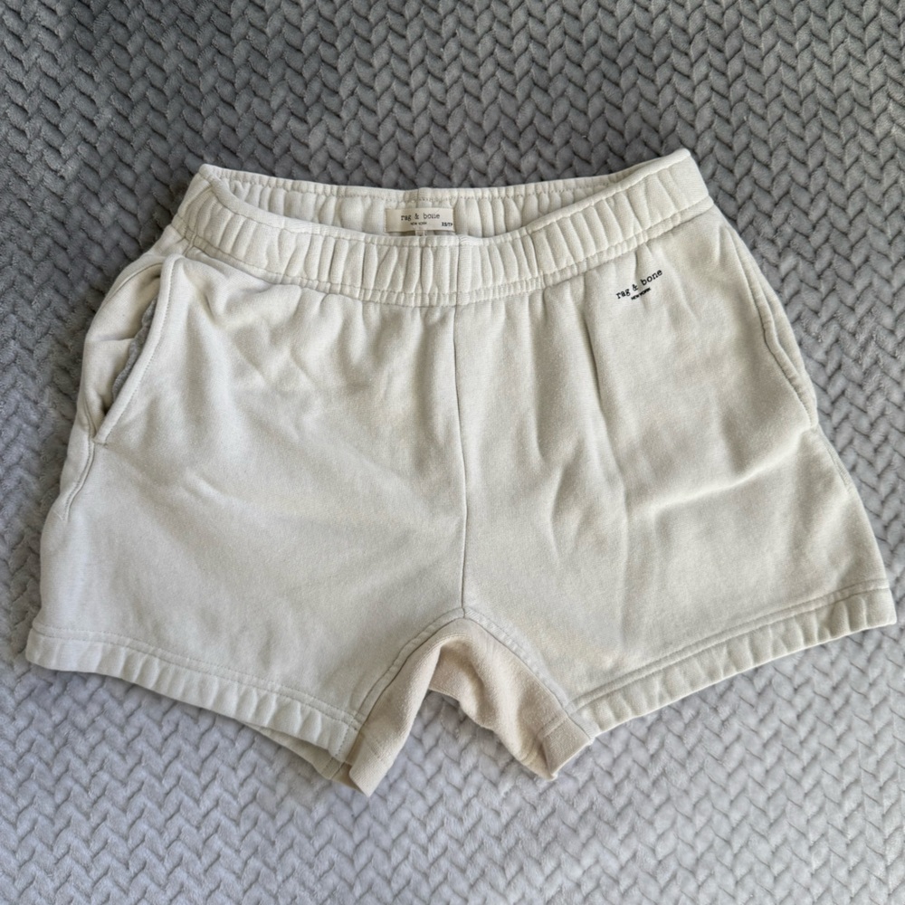 Rag & Bone Cream Athletic Shorts